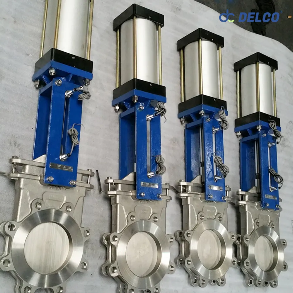 Pneumatic-knife-gate-valve-for-copper-concentrator-slurry-line-with-metal-seat