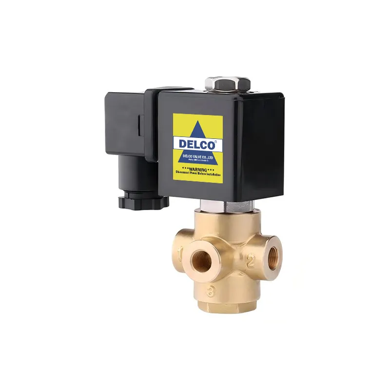 Válvula solenoide de latón de 3 vías 1