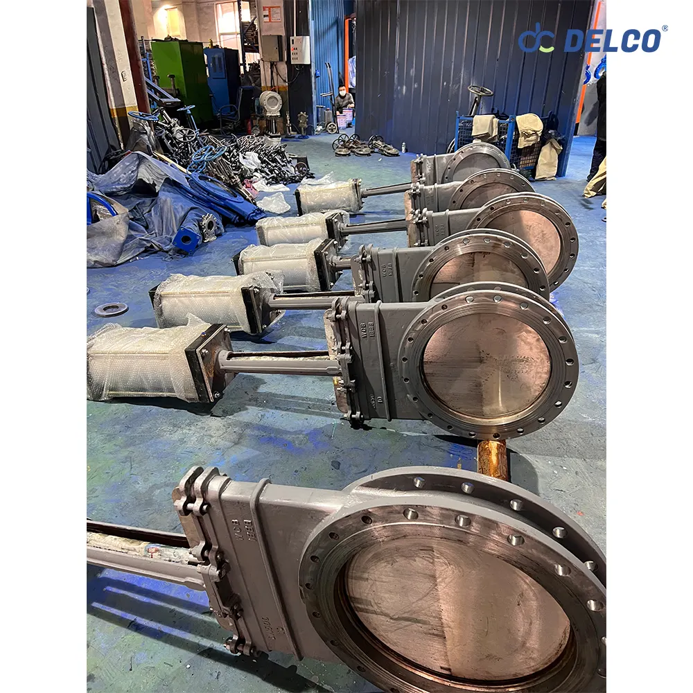 Customized actuated knife gate valves ready for South American copper mine project