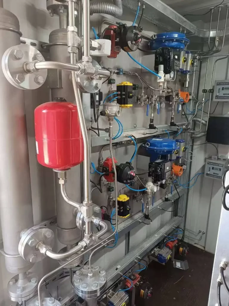 Multi-stage precision gas control valve assembly with smart positioner for energy infrastructure