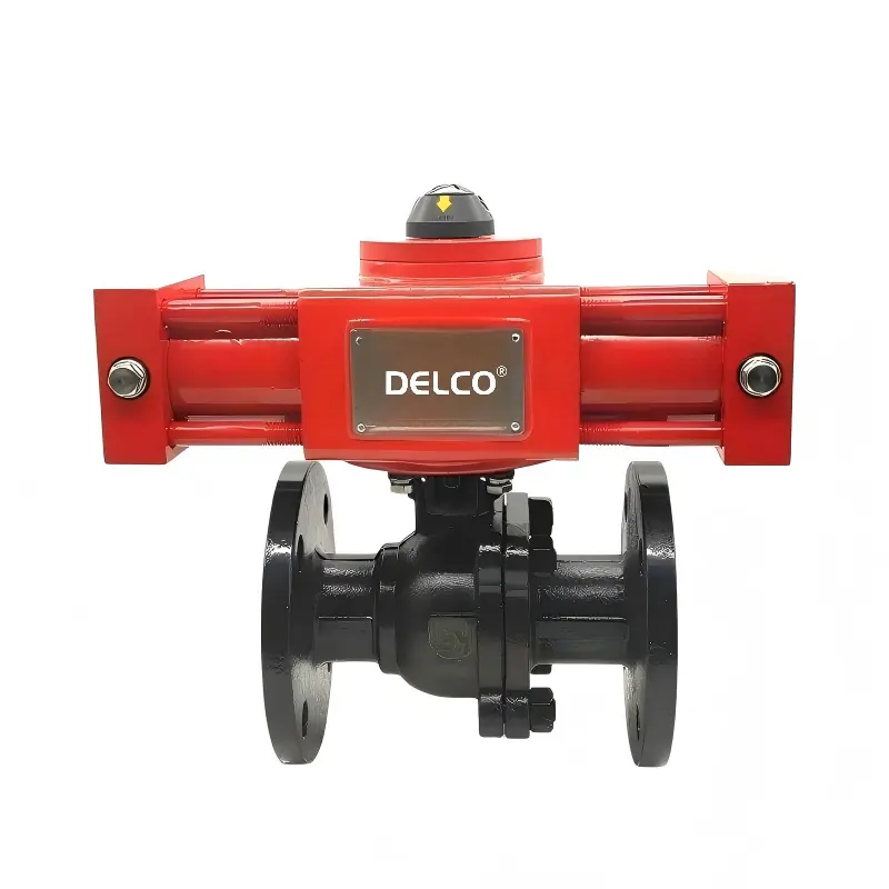 Inglese H1 DELCO MYD-2PF Valvola a sfera flangiata idraulica in acciaio al carbonio fuso per servizi di acqua, olio e gas 2