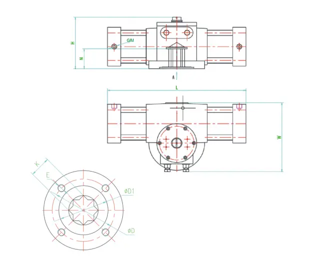 Hydraulic actuator-drawing