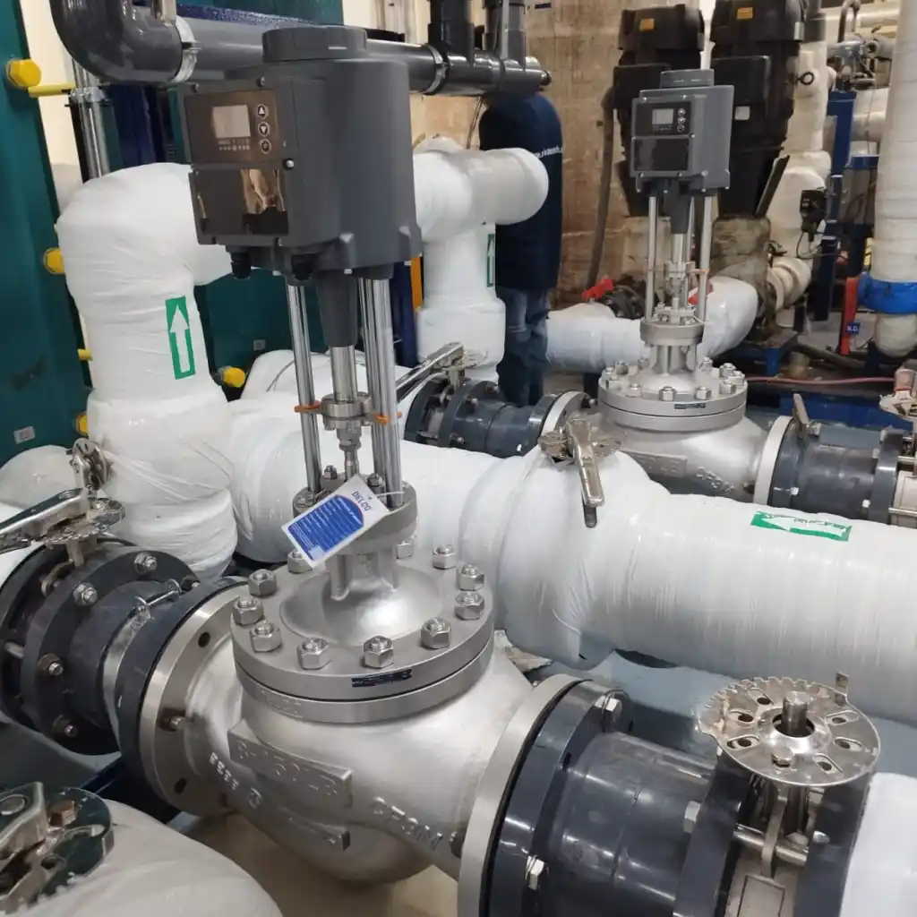 Electric Control Valve Installation for HVAC Heat Exchange System — Philippines Project Case