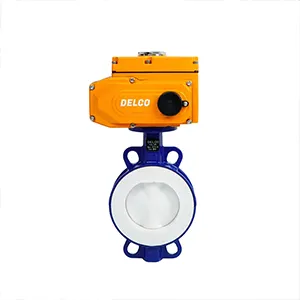 Elektryczny zawór motylkowy wyłożony fluorem 1789637972439