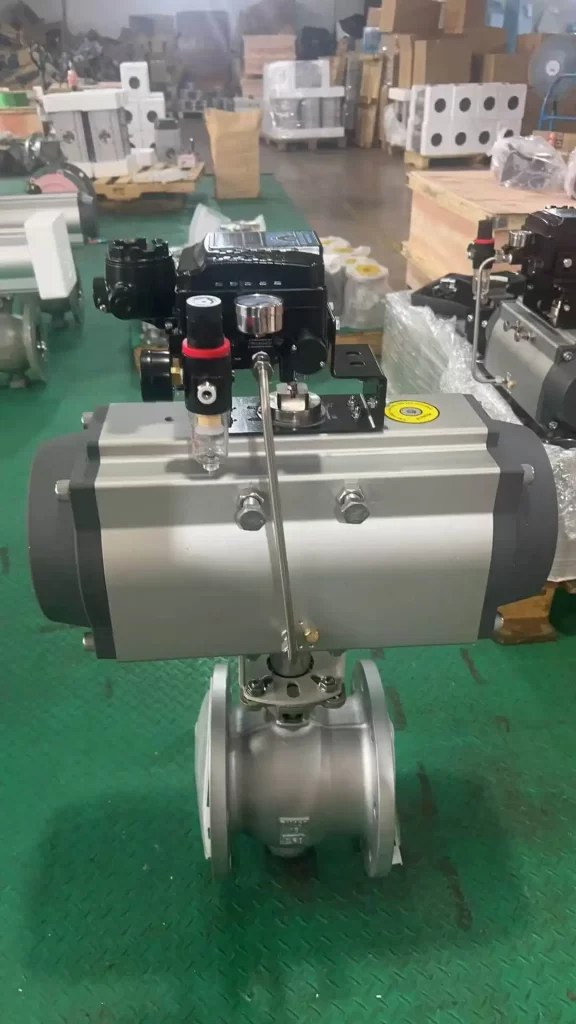 Pneumatic V-port ball valve