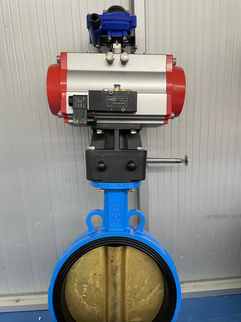 Pneumatic-butterfly-valve-with-aluminum-bronze-disc
